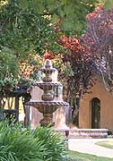 Fountain and Trees
