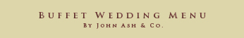 wedding menus